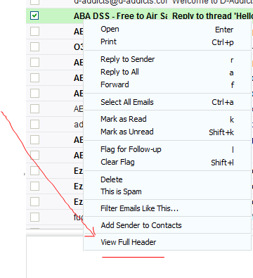 view headers in Yahoo